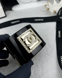 Chanel Crystal CC Black Bracelet