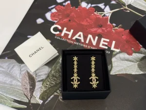 Chanel Crystal CC Flowers Earrings