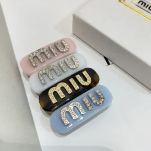 Miu Miu Logo Detailed Hair Clip
