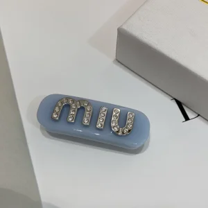 Miu Miu Logo Detailed Hair Clip