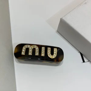 Miu Miu Logo Detailed Hair Clip