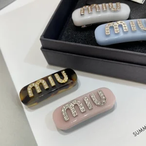 Miu Miu Logo Detailed Hair Clip