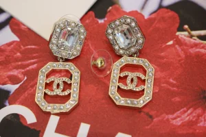 Chanel CC Logo Dro Earrings