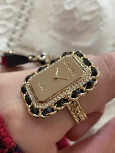 Chanel Watch Rings Gold Black
