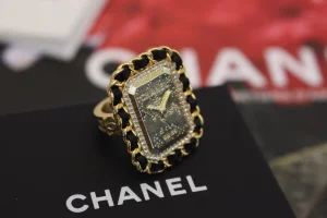 Chanel Watch Rings Gold Black