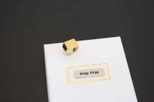 Miu Miu Logo Gold Rings