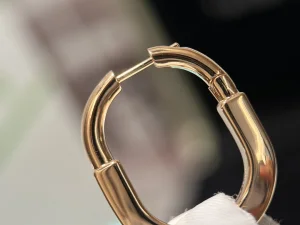 Tiffany Lock Rose Gold Earrings