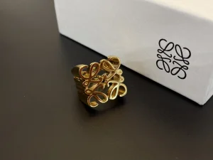 Loewe Anagram Gold Rings