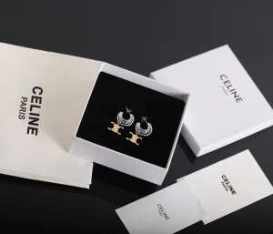 Celine Triomphe Pendant Earrings