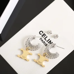 Celine Triomphe Pendant Earrings