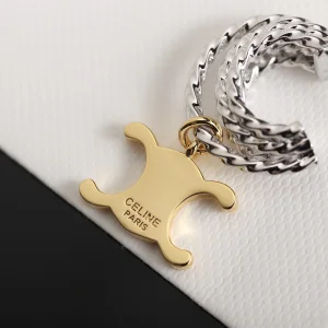 Celine Triomphe Pendant Earrings