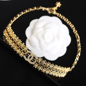 Chanel Crystal CC Choker Necklaces