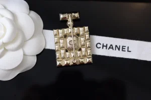Chanel Crystal CC Bottle Brooch