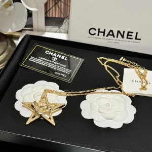 Chanel Gold Star Chain Necklaces