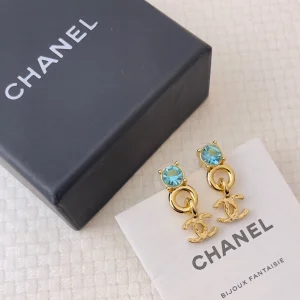 Chanel Gold CC Logo Earrings