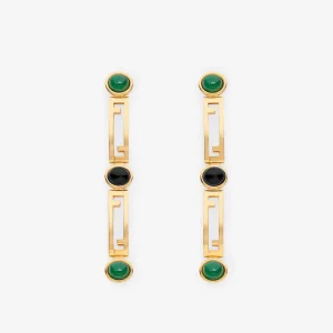 Fendi Stripes Pendant Earrings