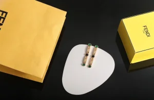 Fendi Stripes Pendant Earrings