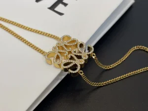 Loewe Crystal Anagram Chain Bracelets