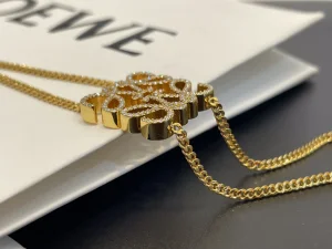 Loewe Crystal Anagram Chain Bracelets