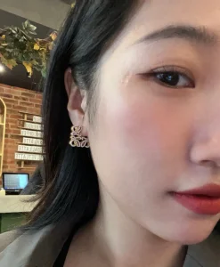 Loewe Crystal Anagram Pave Earrings