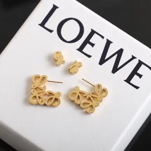 Loewe Crystal Anagram Pave Earrings