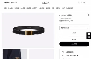 Dior D Fence Black Leather Belt 30MM