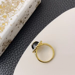 Dior Petit CD Baroque Rings Black