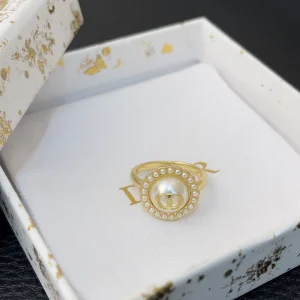 Dior Petit CD Baroque Rings White