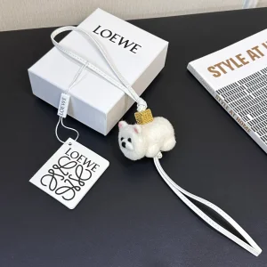 Loewe White Chow Chow Charm