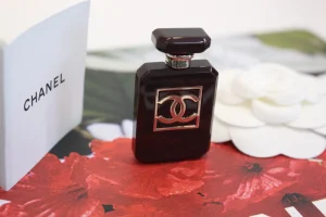 Chanel CC Logo Perfume Resin Brooch