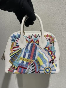 Hermes Bolide White Leather Bag