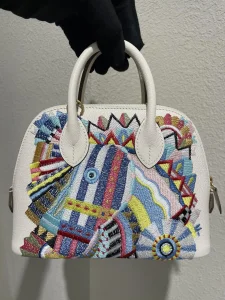 Hermes Bolide White Leather Bag