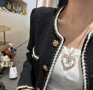 Chanel CC Heart Pendant Necklaces