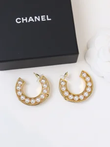 Chanel Hoop Pearls Earrings