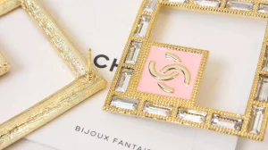 Chanel CC Square Earrings