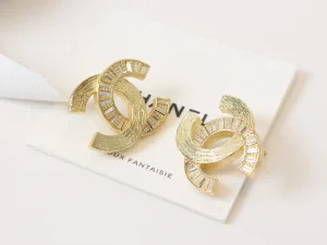 Chanel Vintage CC Logo Studs Earrings