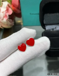 Tiffany Return To Heart Earrings Red