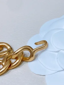 Chanel Gold Metal CC Logo Chain Belt