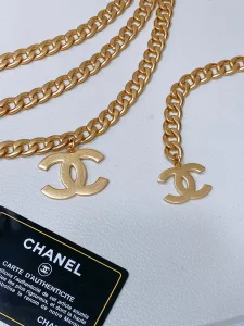 Chanel Gold Metal CC Logo Chain Belt