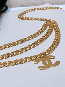 Chanel Gold Metal CC Logo Chain Belt