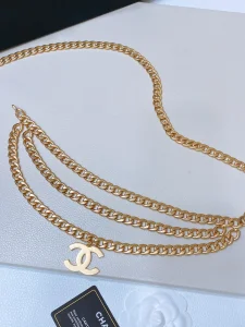 Chanel Gold Metal CC Logo Chain Belt