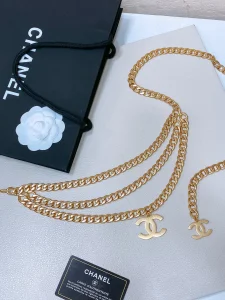 Chanel Gold Metal CC Logo Chain Belt