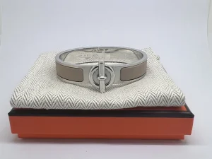 Hermes Mens Clic Glenan Bracelets Grey