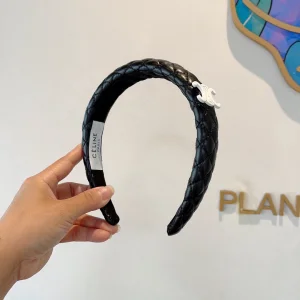 Celine Triomphe Black Head Band