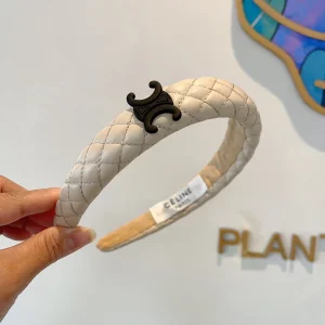 Celine Triomphe Off White Head Band