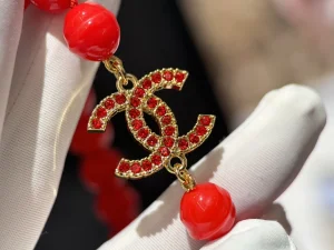 Chanel CC Red Pearls Necklaces