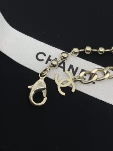 Chanel Guitar CC Logo Gold Necklaces