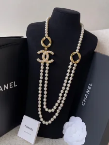 Chanel CC Logo Pearls Necklaces