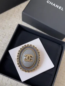 Chanel Crystal CC Coco Mark Brooch