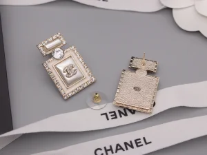 Chanel Crystal CC Bottle Earrings